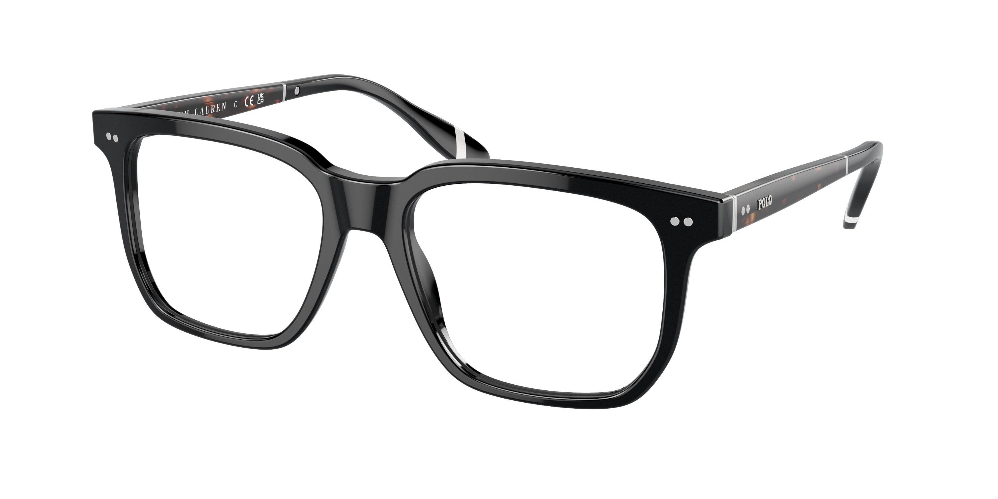 Polo PH2269 Square Eyeglasses  5001-Shiny Black 55-145-18 - Color Map Black