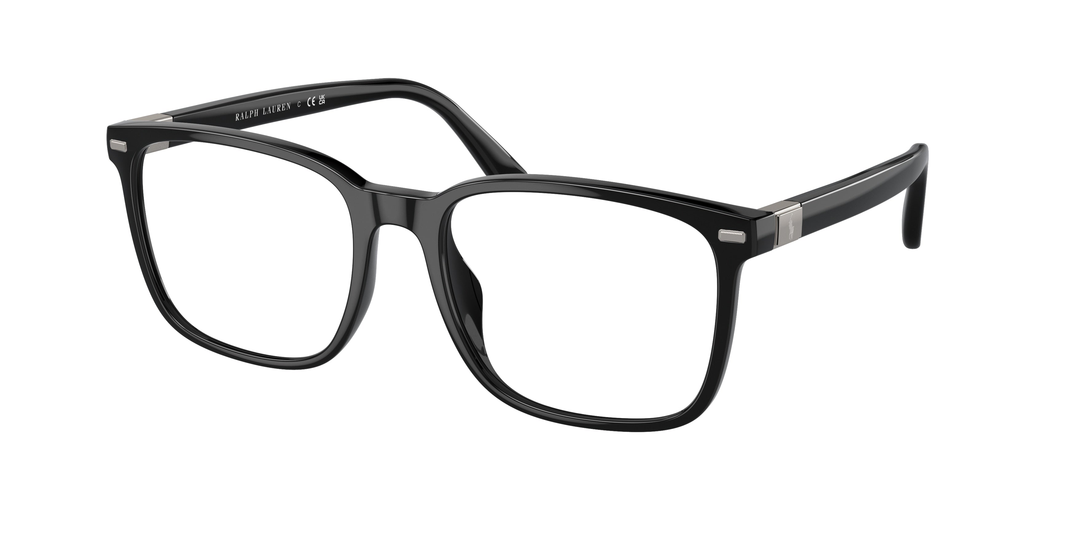 Polo PH2271U Square Eyeglasses  5001-Shiny Black 55-145-18 - Color Map Black