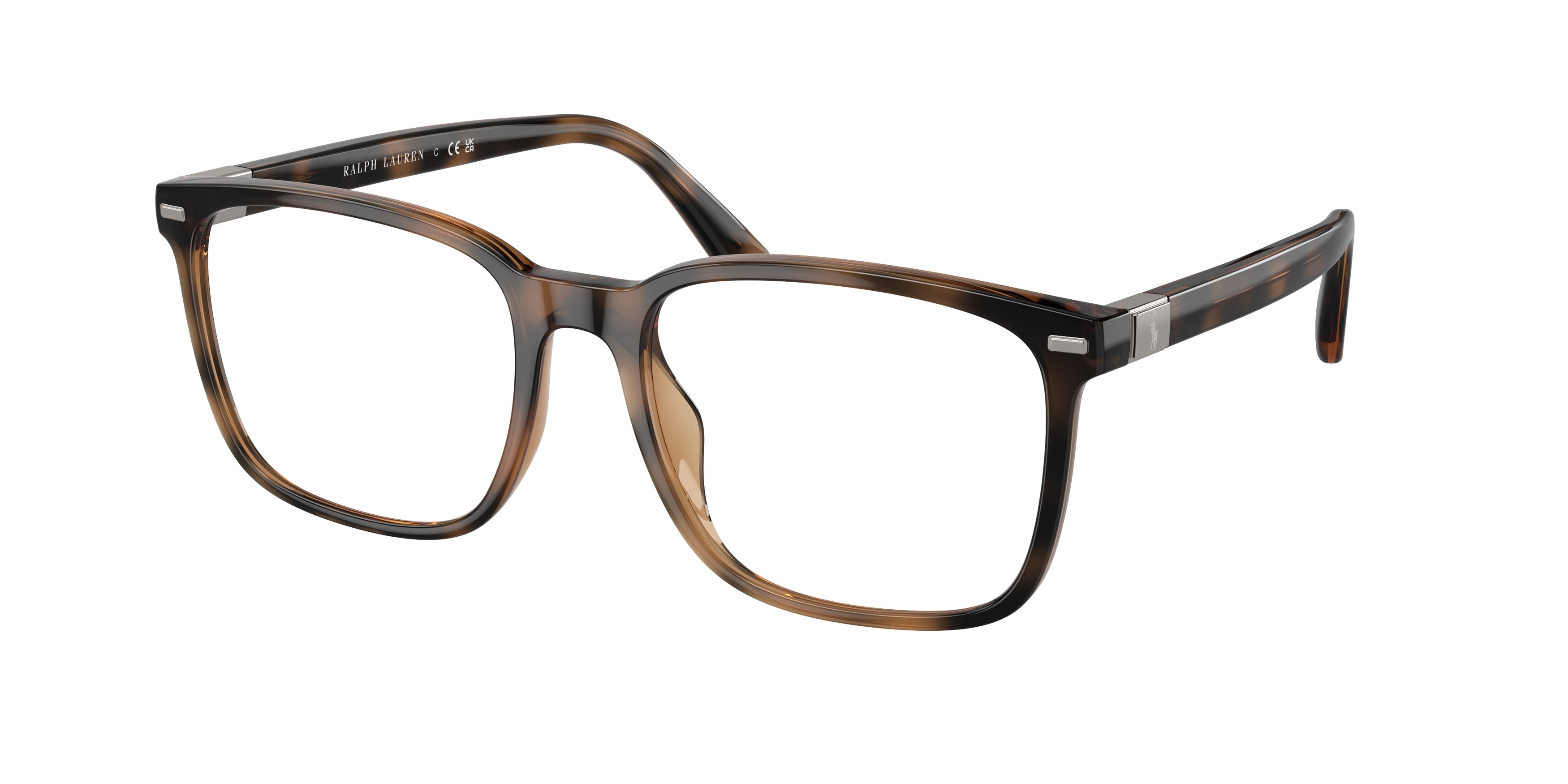 Polo PH2271U Square Eyeglasses  5974-Shiny Havana 55-145-18 - Color Map Tortoise