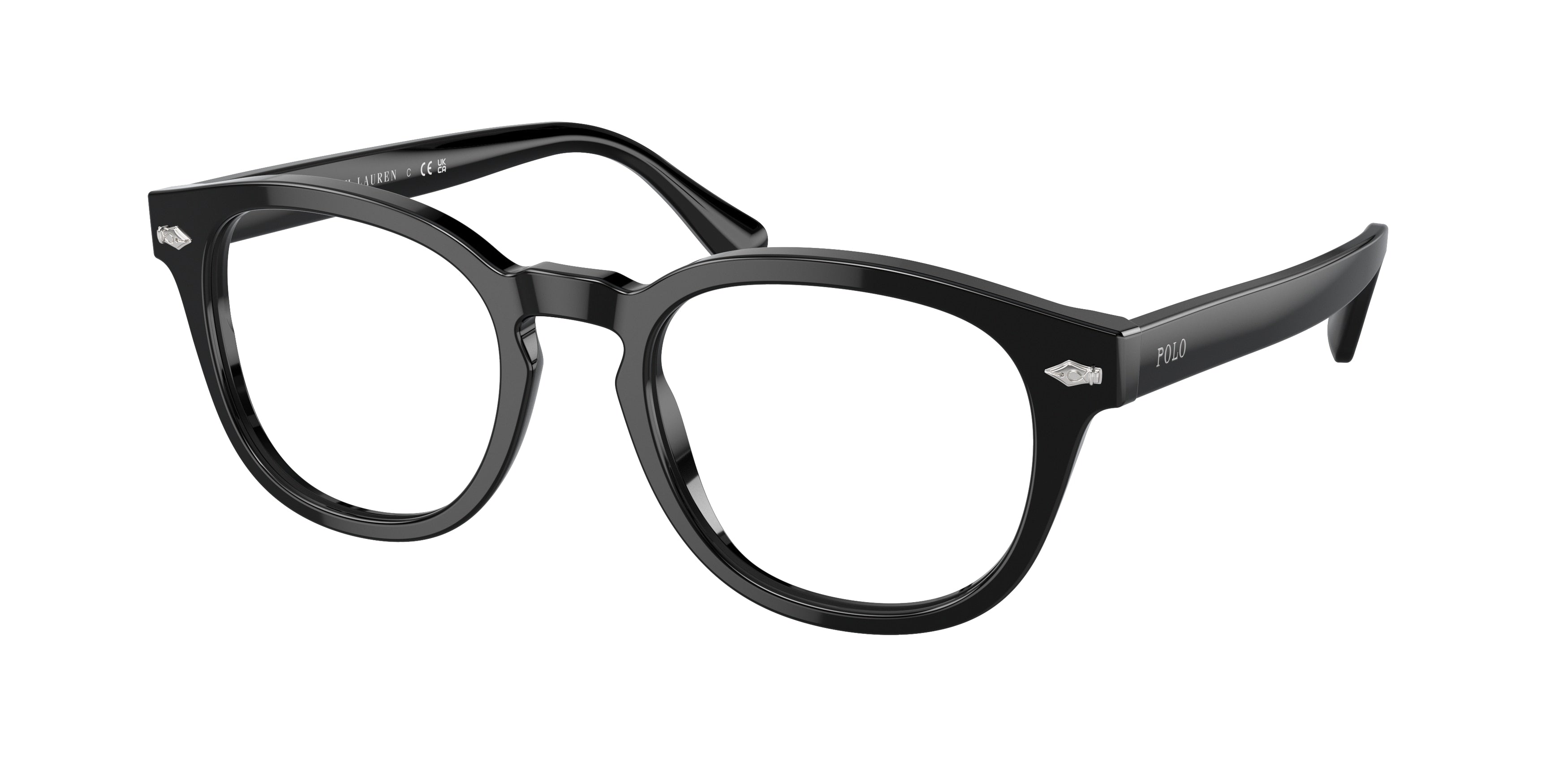 Polo PH2272 Phantos Eyeglasses  5001-Shiny Black 52-145-21 - Color Map Black