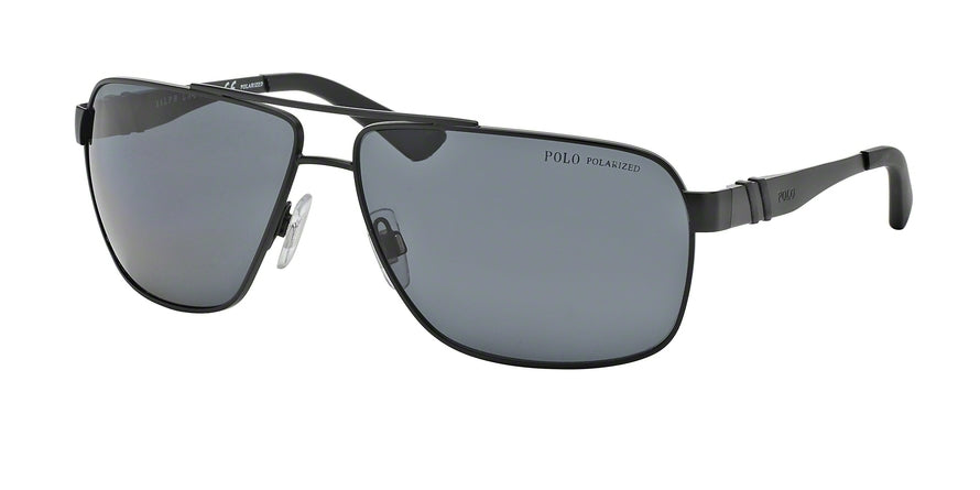 Polo PH3088 Rectangle Sunglasses  903881-MATTE BLACK 65-13-130 - Color Map black