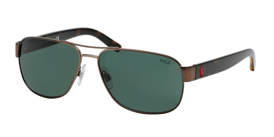 Polo PH3089 Square Sunglasses  927271-SEMISHINY DARK BROWN 60-14-140 - Color Map brown