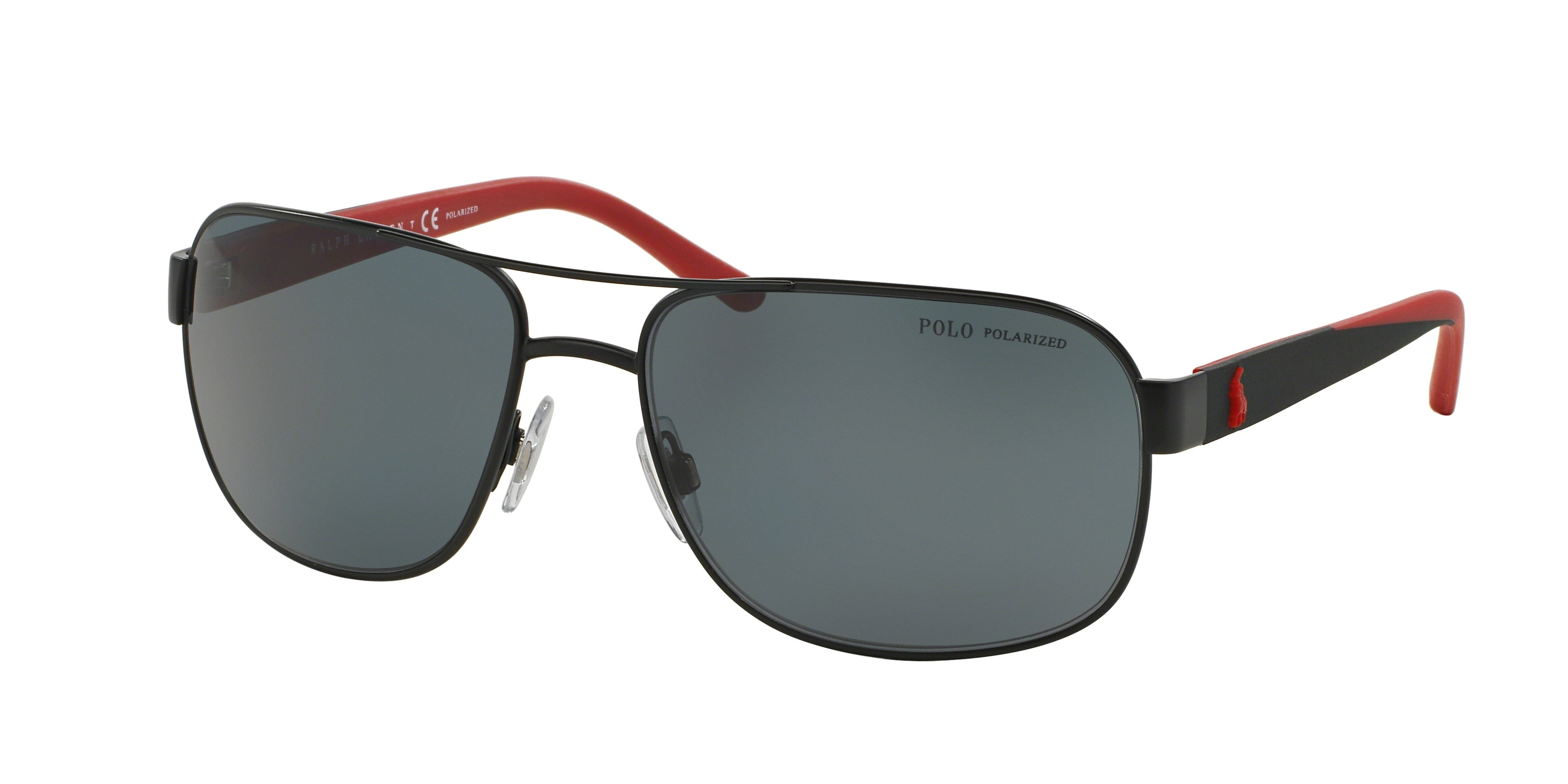 Polo PH3093 Square Sunglasses  927781-Matte Black 62-130-17 - Color Map Black