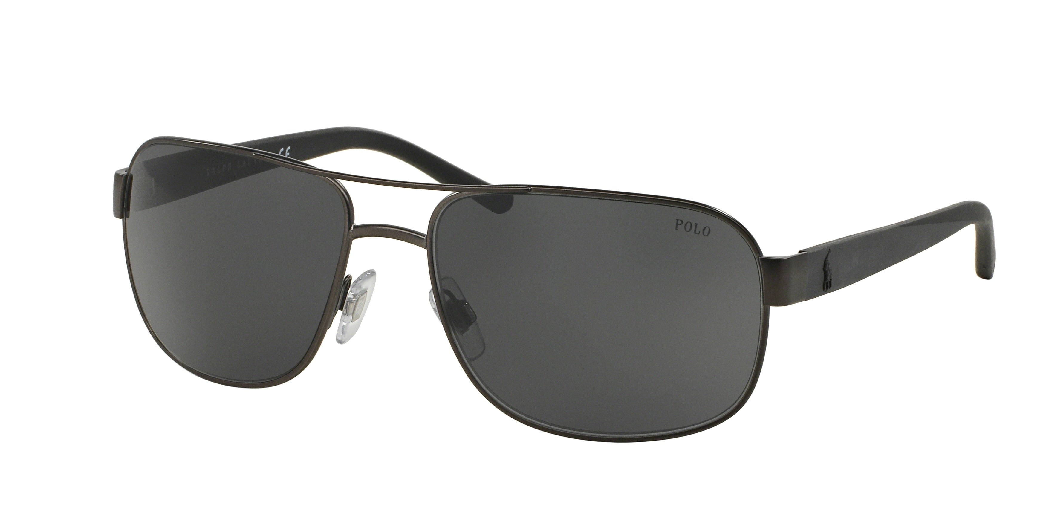 Polo PH3093 Square Sunglasses  928887-Matte Dark Gunmetal 62-130-17 - Color Map Grey