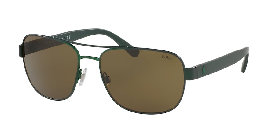 Polo PH3101 Square Sunglasses  900573-MATTE MILITARY GREEN 60-17-140 - Color Map green