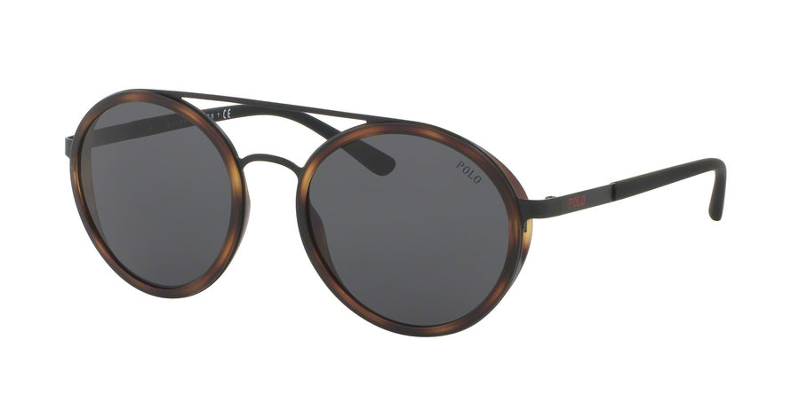 Polo PH3103 Round Sunglasses  903887-MATTE BLACK 53-19-140 - Color Map black