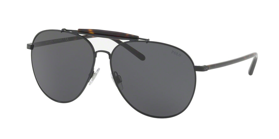 Polo PH3106 Pilot Sunglasses  926787-SEMISHINY BLACK 60-13-145 - Color Map black