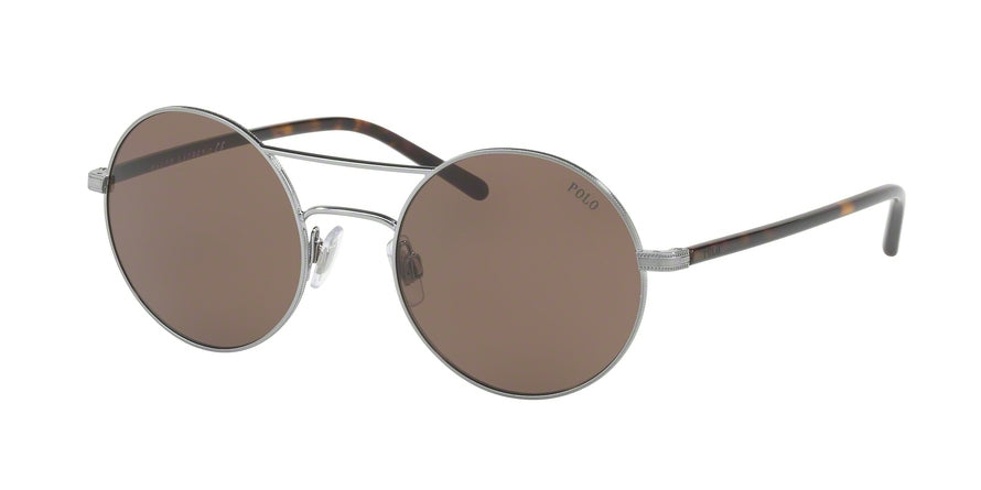 Polo PH3108 Round Sunglasses  932873-SHINY BRUSHED GUNMETAL 51-20-145 - Color Map gunmetal