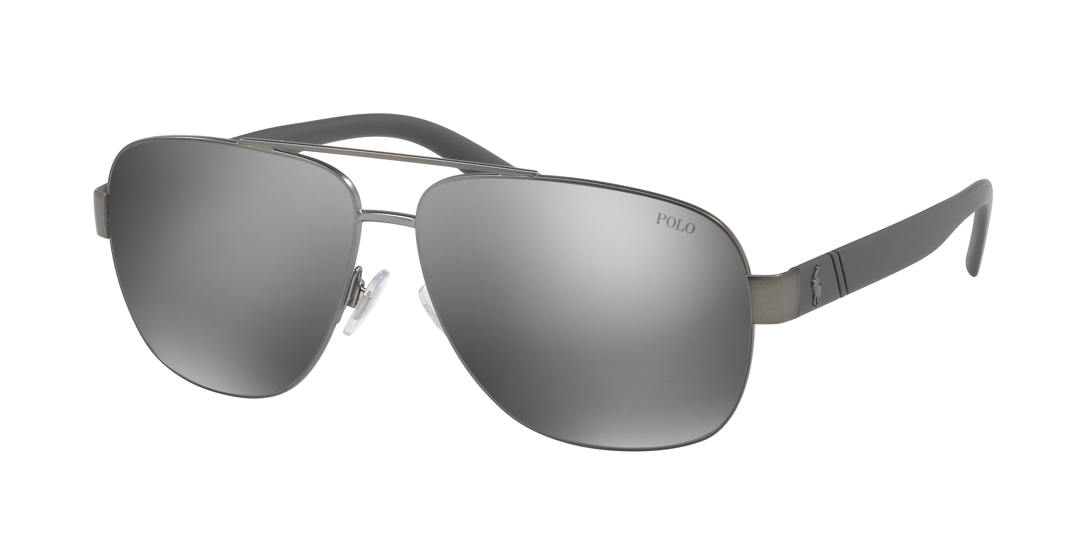 Polo PH3110 Pilot Sunglasses  91576G-Semi-Shiny Dark Gunmetal 60-145-12 - Color Map Grey