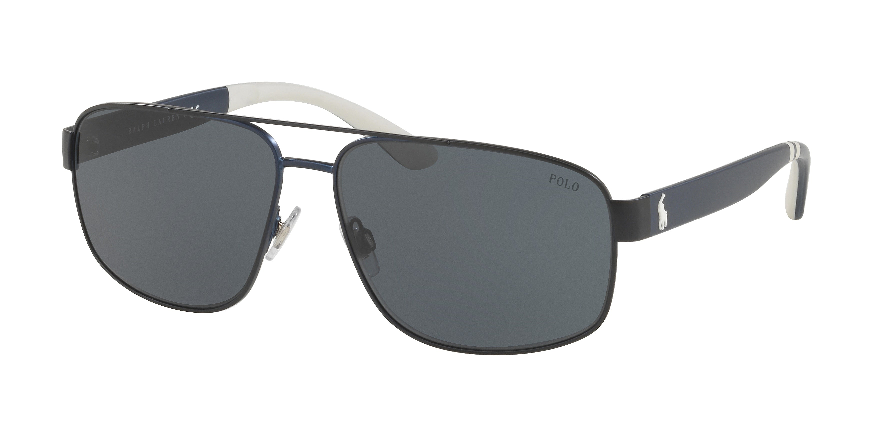Polo PH3112 Pilot Sunglasses  930387-Matte Navy Blue 62-145-14 - Color Map Blue