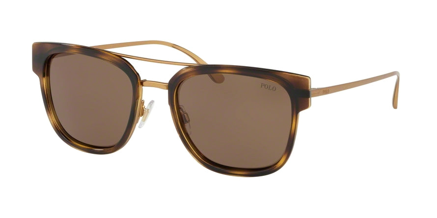Polo PH3117 Rectangle Sunglasses  932473-DARK HAVANA 54-19-145 - Color Map havana
