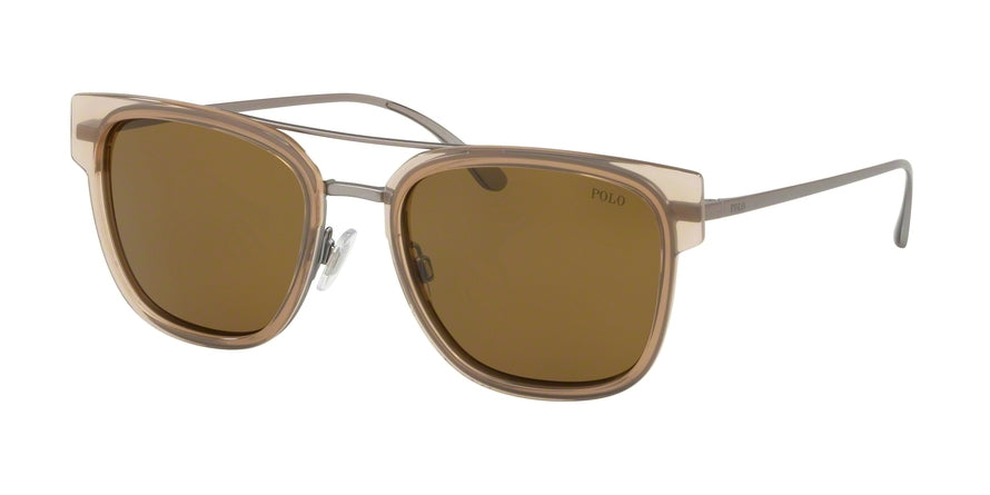 Polo PH3117 Rectangle Sunglasses  934373-OPALIN BEIGE 54-19-145 - Color Map light brown