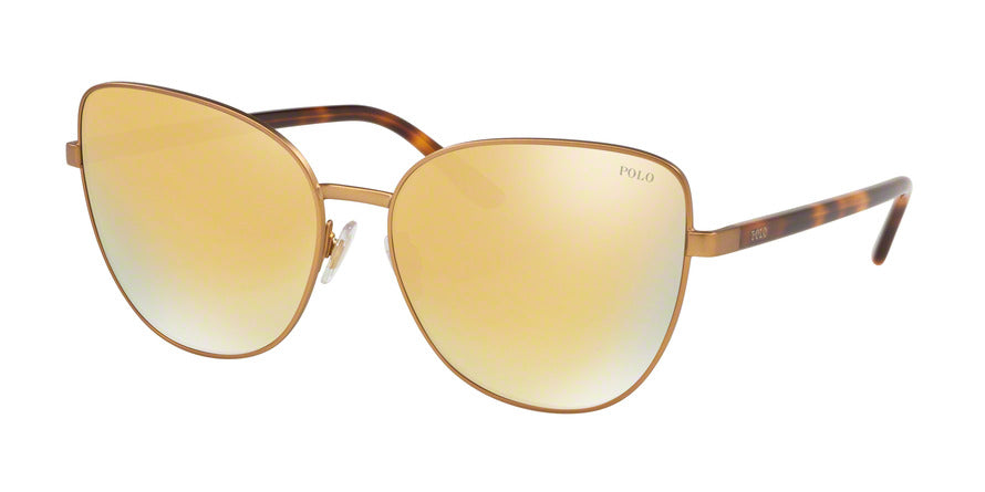 Polo PH3121 Butterfly Sunglasses  93247P-ANTIQUE BRASS 61-16-145 - Color Map bronze/copper