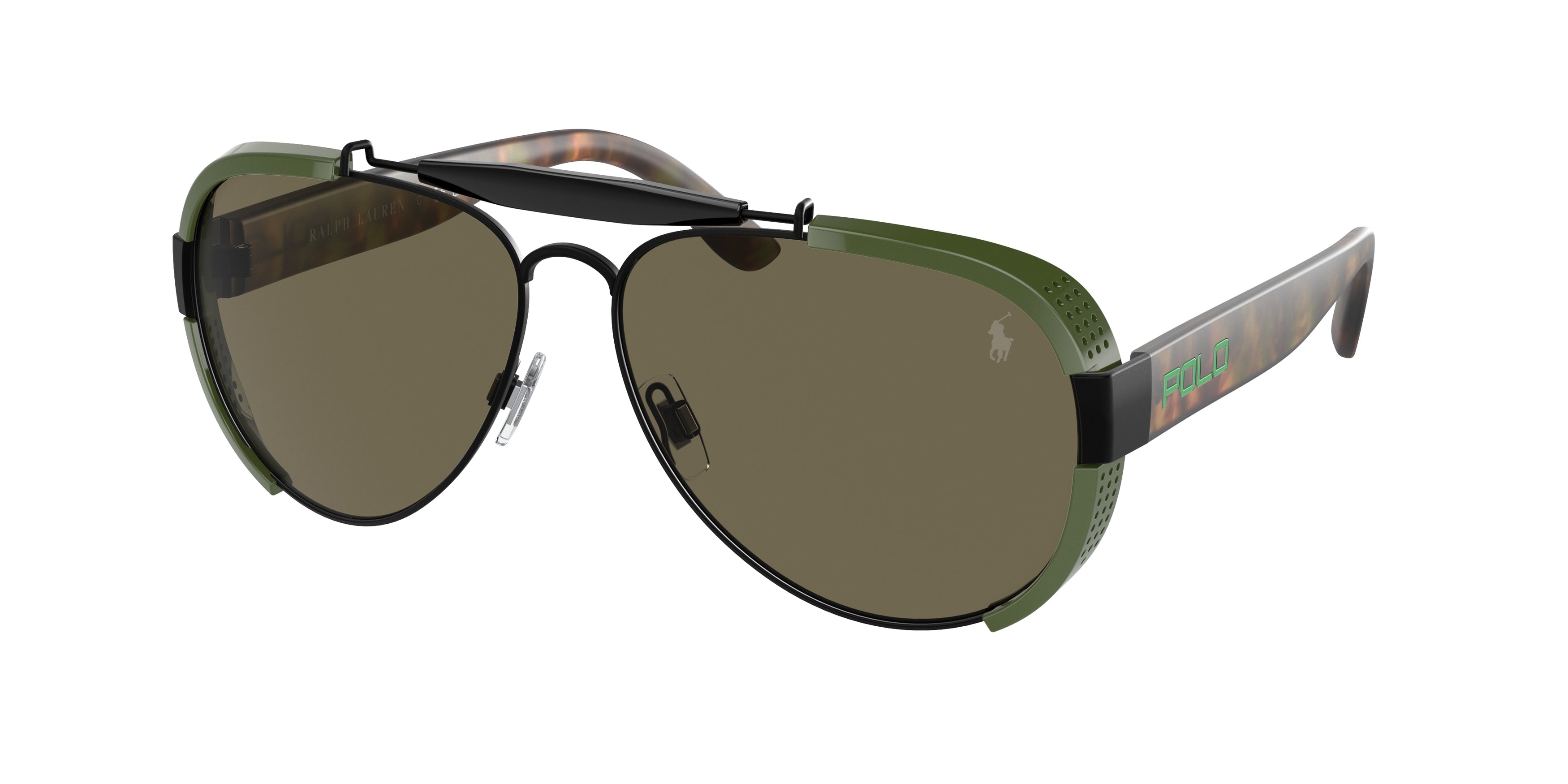 Polo PH3129 Pilot Sunglasses  5001/3-Matte Black 60-140-14 - Color Map Black