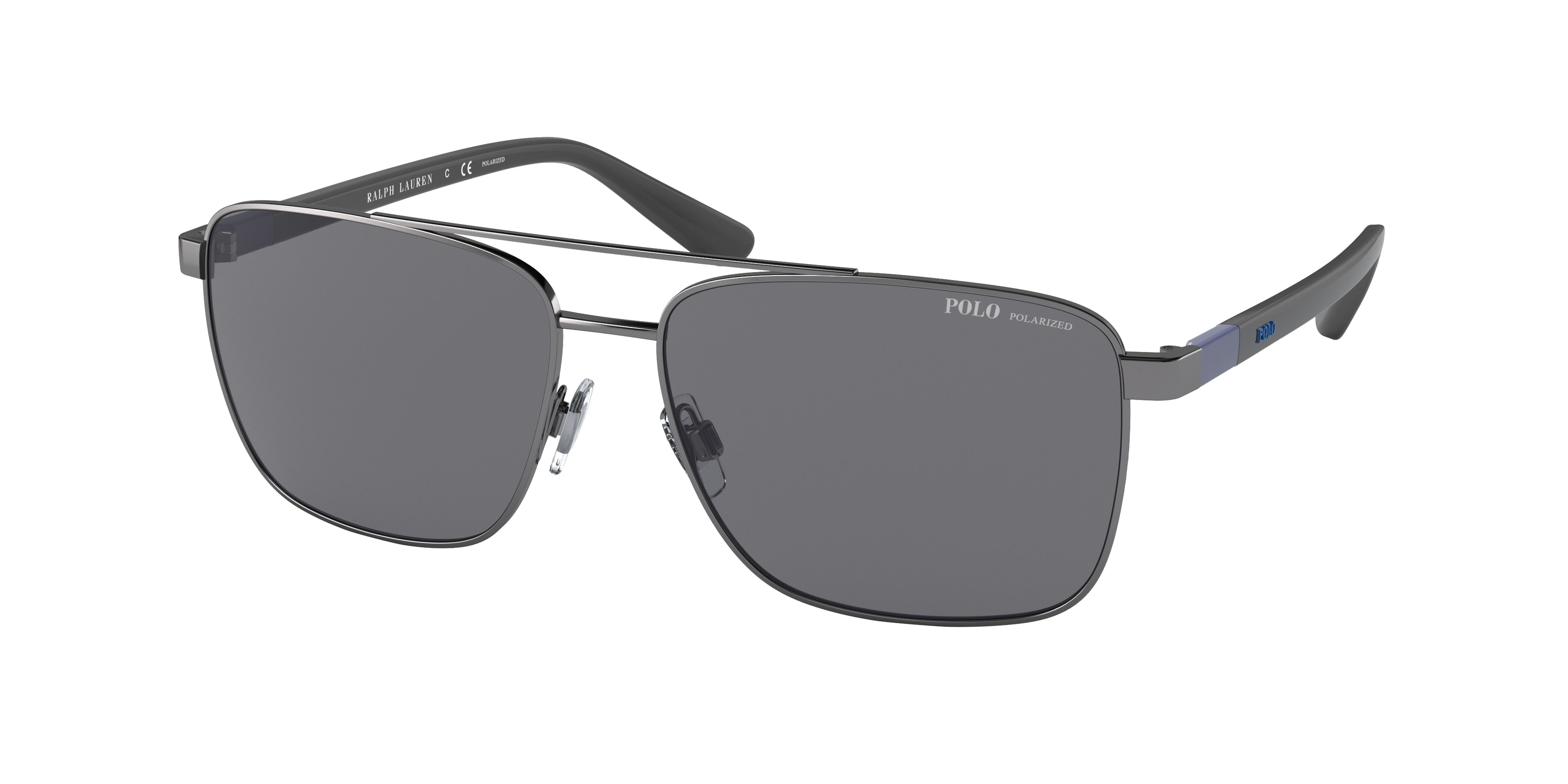 Polo PH3137 Pillow Sunglasses  900281-Shiny Gunmetal 59-145-15 - Color Map Grey