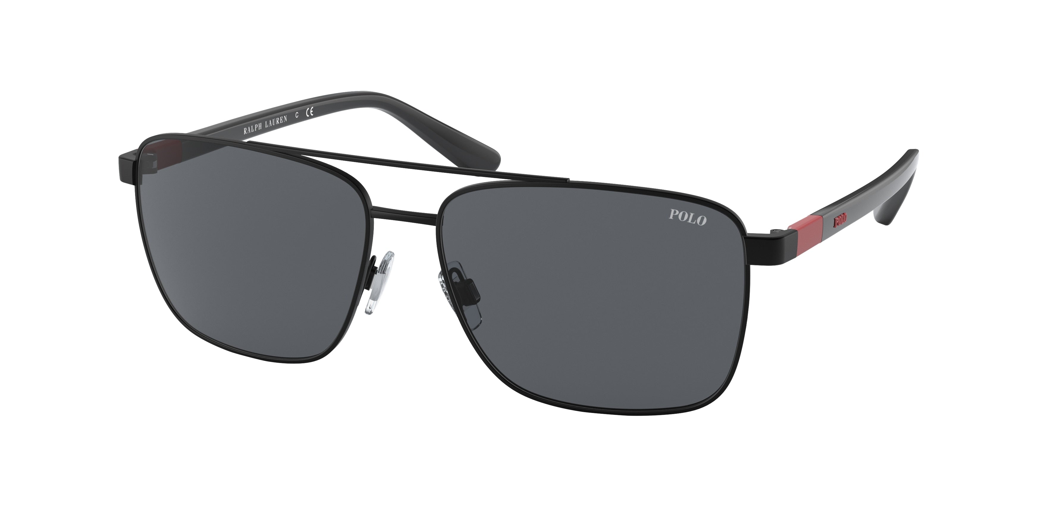 Polo PH3137 Pillow Sunglasses  926787-Semi-Shiny Black 59-145-15 - Color Map Black