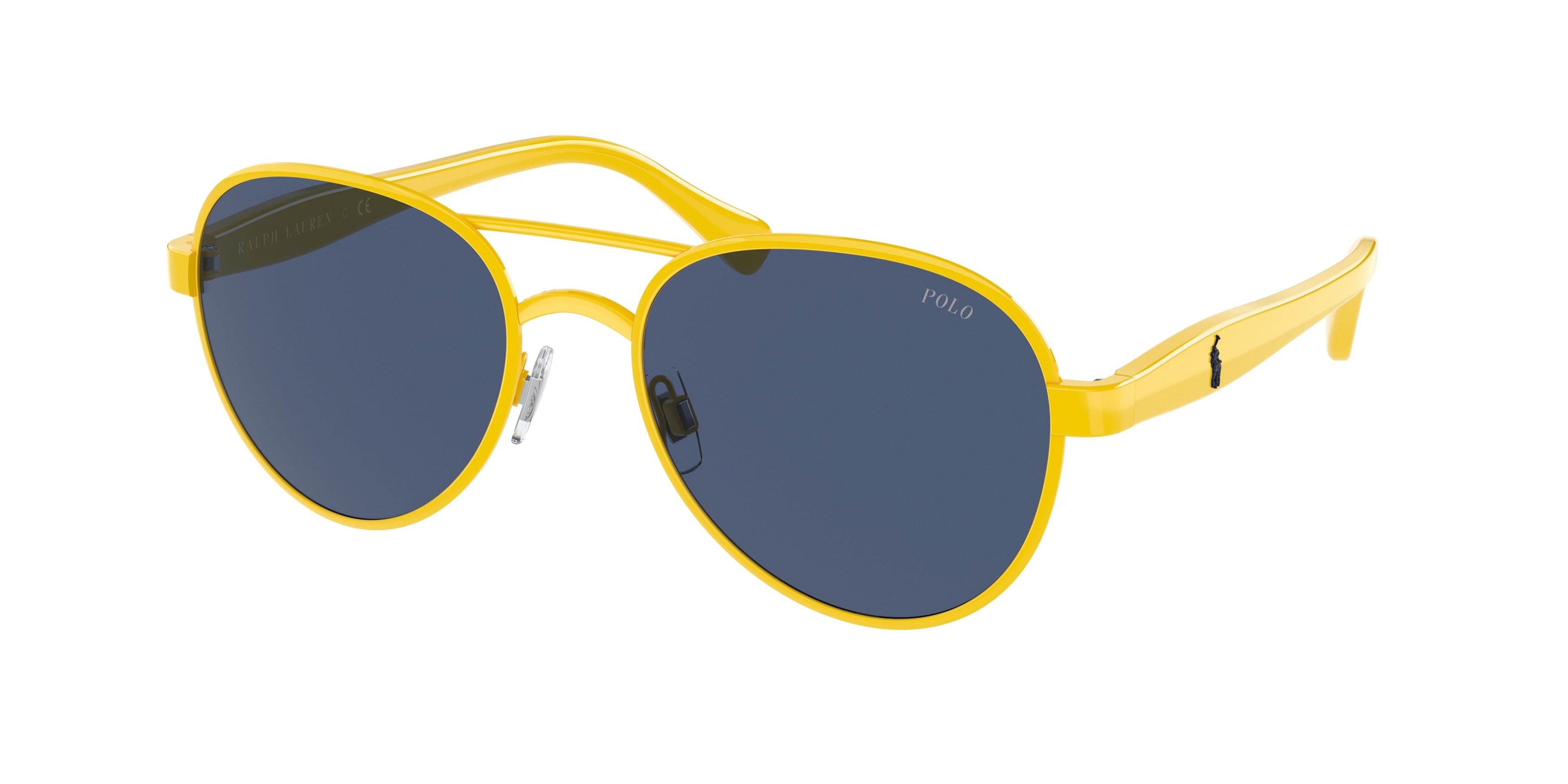 Polo PH3141 Pilot Sunglasses  944180-Shiny Yellow 55-145-19 - Color Map Yellow