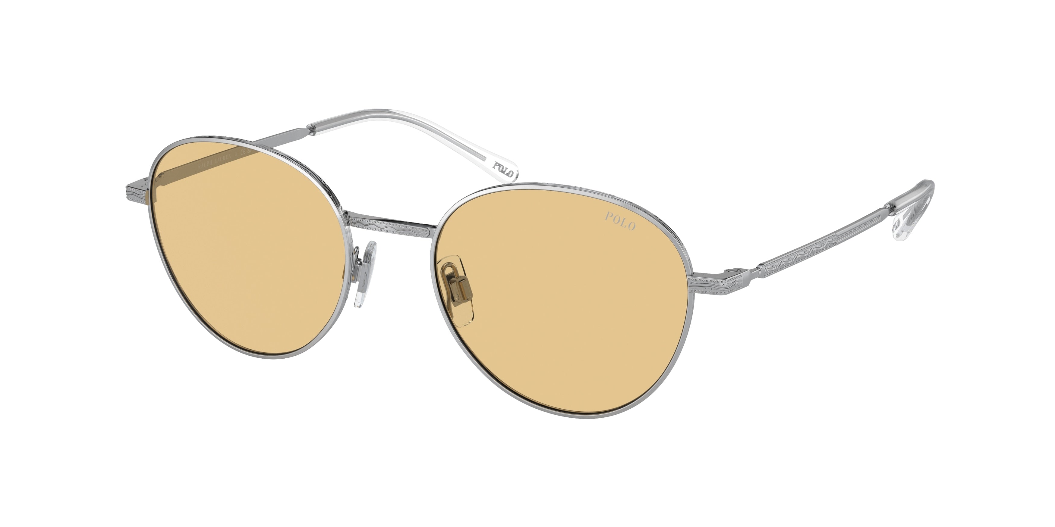 Polo PH3144 Round Sunglasses  9001/8-Shiny Silver 51-145-19 - Color Map Silver
