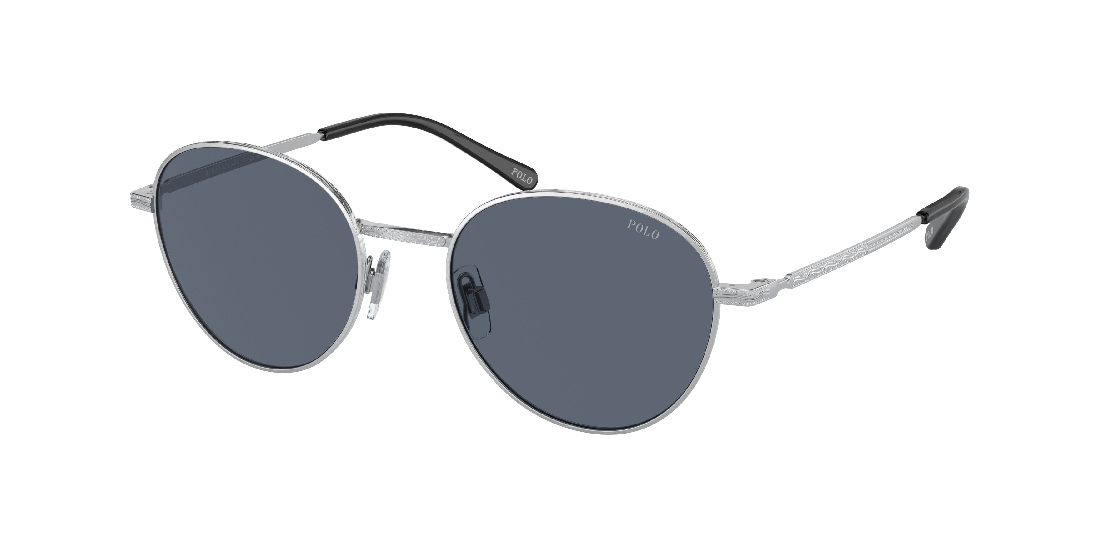 Polo PH3144 Round Sunglasses  942387-Brushed Silver 51-145-19 - Color Map Silver