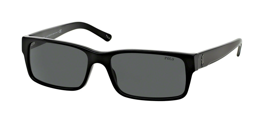Polo PH4049 Rectangle Sunglasses  500187-SHINY BLACK 57-16-140 - Color Map black