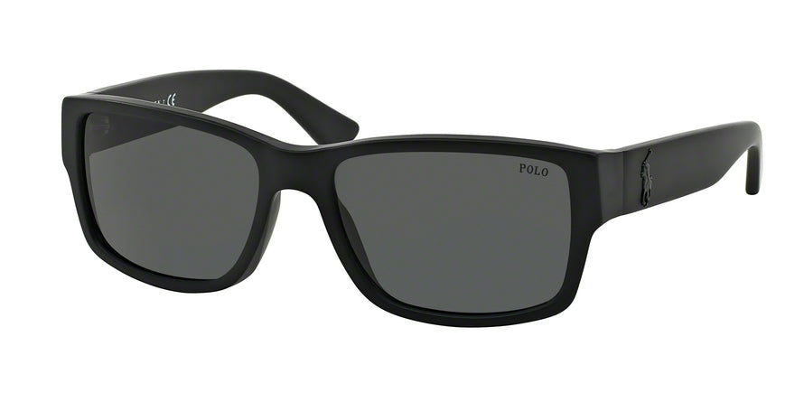 Polo PH4061 Square Sunglasses  500187-MATTE BLACK 57-17-135 - Color Map black