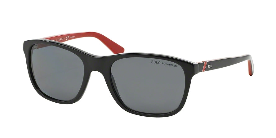 Polo PH4085 Square Sunglasses  524581-SHINY BLACK 55-19-140 - Color Map black