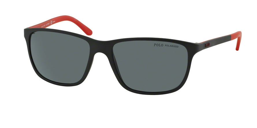 Polo PH4092 Square Sunglasses  550481-MATTE BLACK 58-16-145 - Color Map black