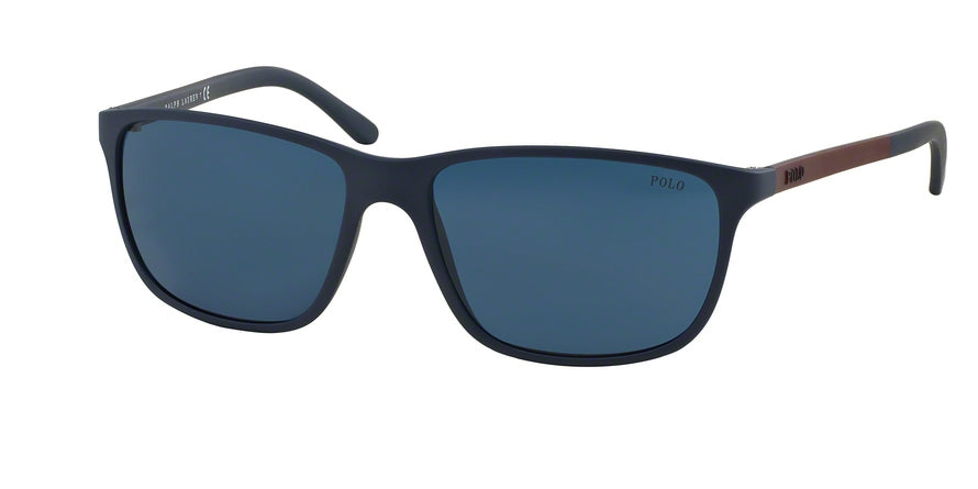 Polo PH4092 Square Sunglasses  550680-MATTE BLUE 58-16-145 - Color Map blue