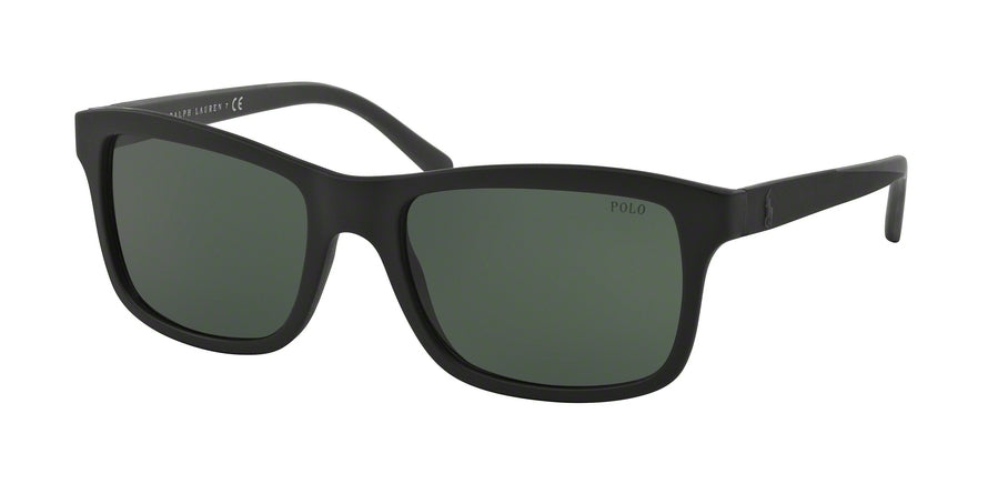 Polo PH4095 Square Sunglasses  552371-MATTE BLACK 57-19-140 - Color Map black