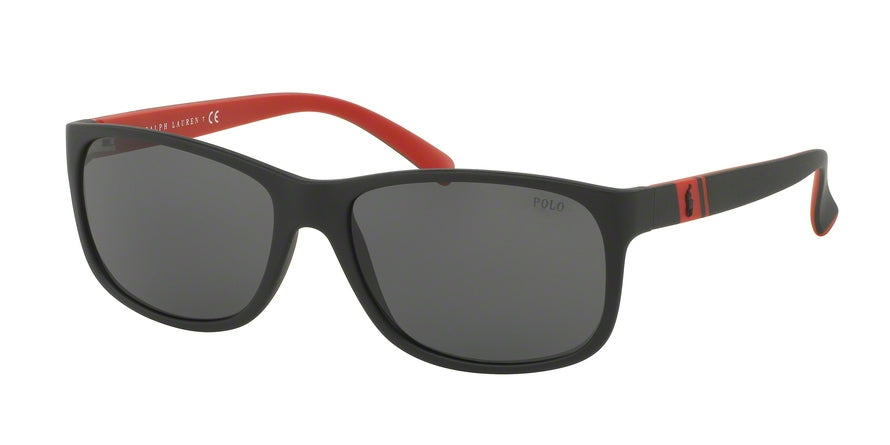Polo PH4109 Rectangle Sunglasses  524787-MATTE BLACK 59-17-145 - Color Map black