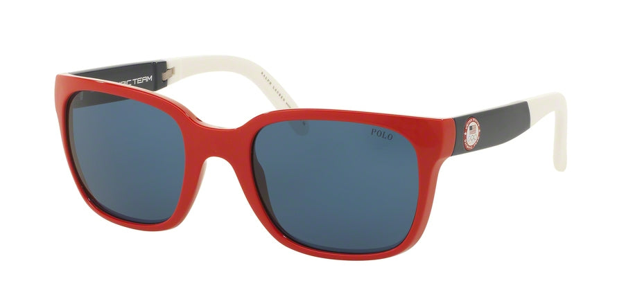 Polo PH4111 Square Sunglasses  559480-SHINY RED 54-22-140 - Color Map red
