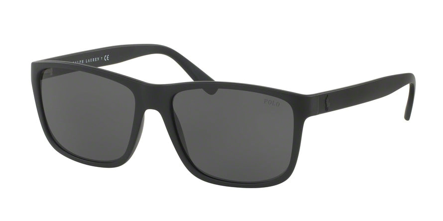 Polo PH4113 Rectangle Sunglasses  528487-MATTE BLACK 57-16-145 - Color Map black