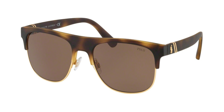 Polo PH4132 Square Sunglasses  518273-MATTE DARK HAVANA 55-19-145 - Color Map havana
