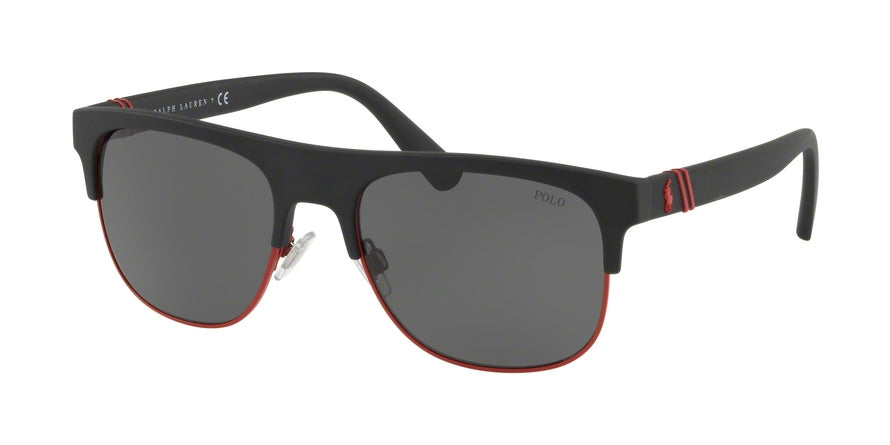 Polo PH4132 Square Sunglasses  528487-MATTE BLACK 55-19-145 - Color Map black
