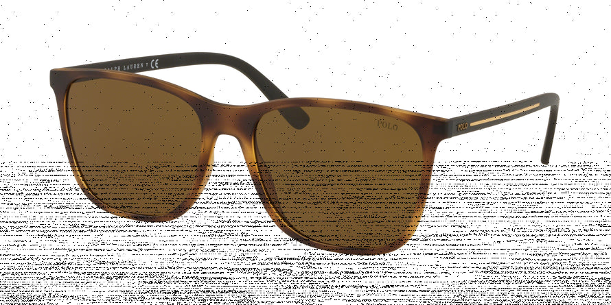 Polo PH4143 Square Sunglasses  518273-MATTE DARK HAVANA 57-17-145 - Color Map havana