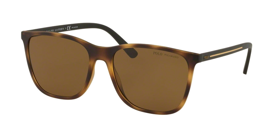 Polo PH4143 Square Sunglasses  518283-MATTE DARK HAVANA 57-17-145 - Color Map havana