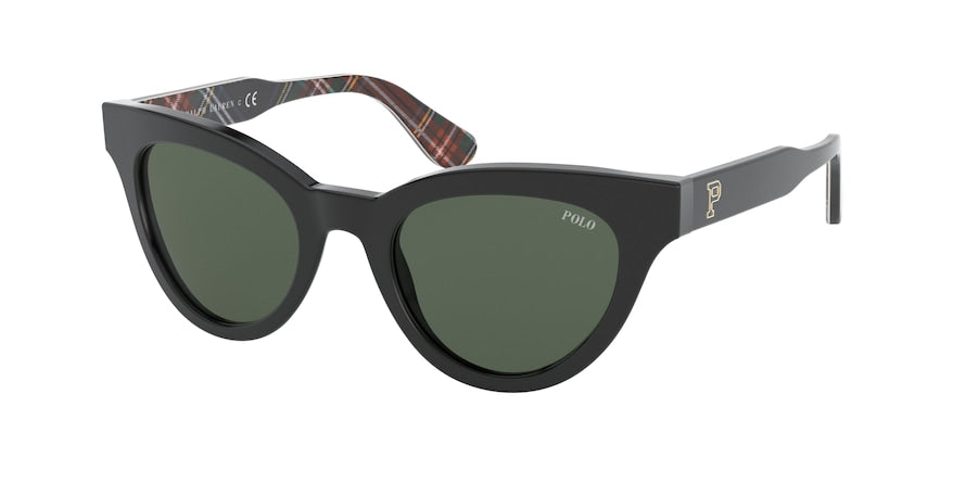 Polo PH4157 Cat Eye Sunglasses  500171-BLACK 49-21-145 - Color Map black