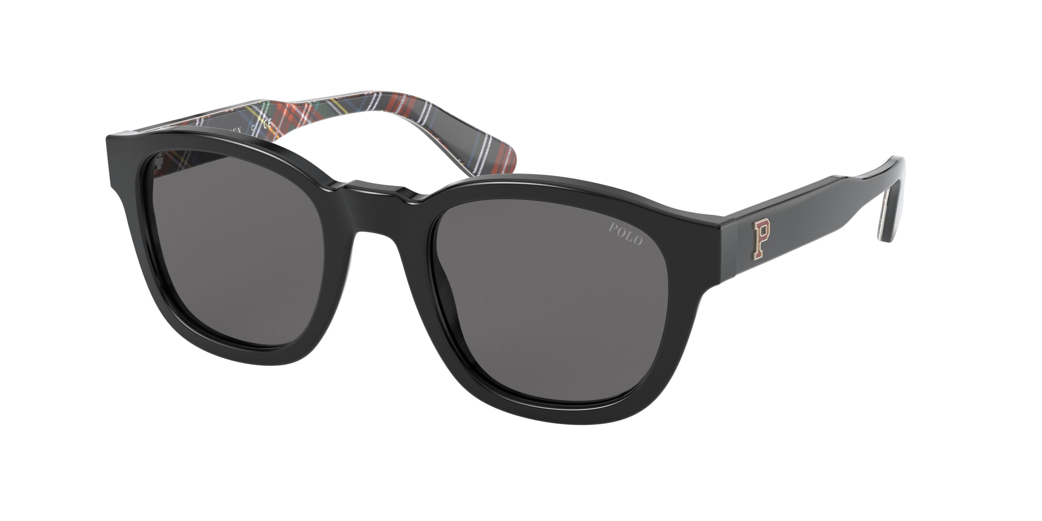Polo PH4159 Pillow Sunglasses  500187-Shiny Black 49-145-22 - Color Map Black