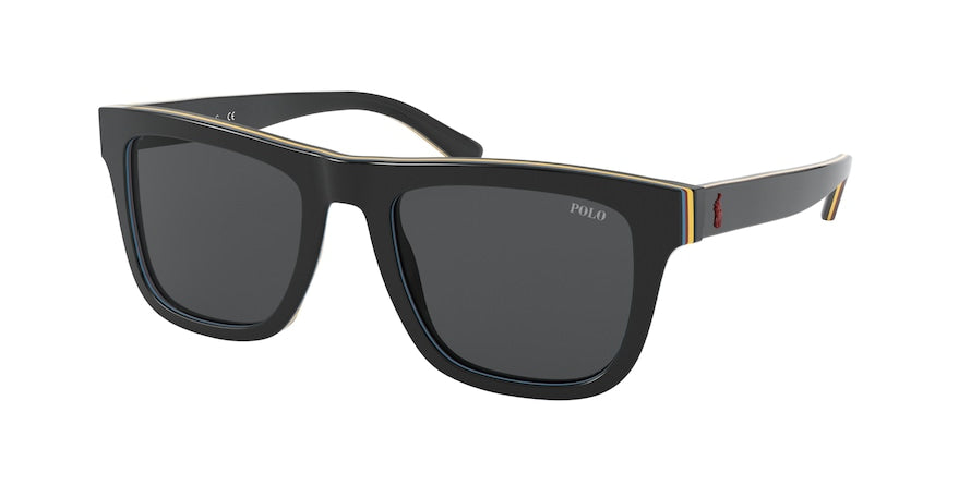 Polo PH4161 Pillow Sunglasses  582887-TOP BLACK/RED/YELLOW/BLACK 52-20-145 - Color Map black