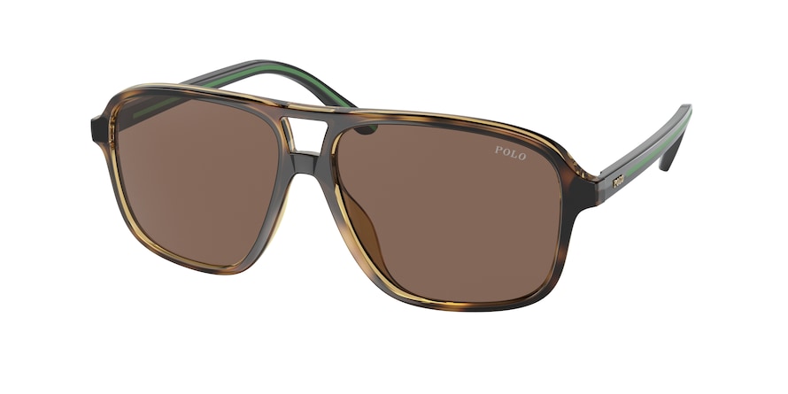 Polo PH4177U Rectangle Sunglasses  500373-SHINY HAVANA 58-14-145 - Color Map havana