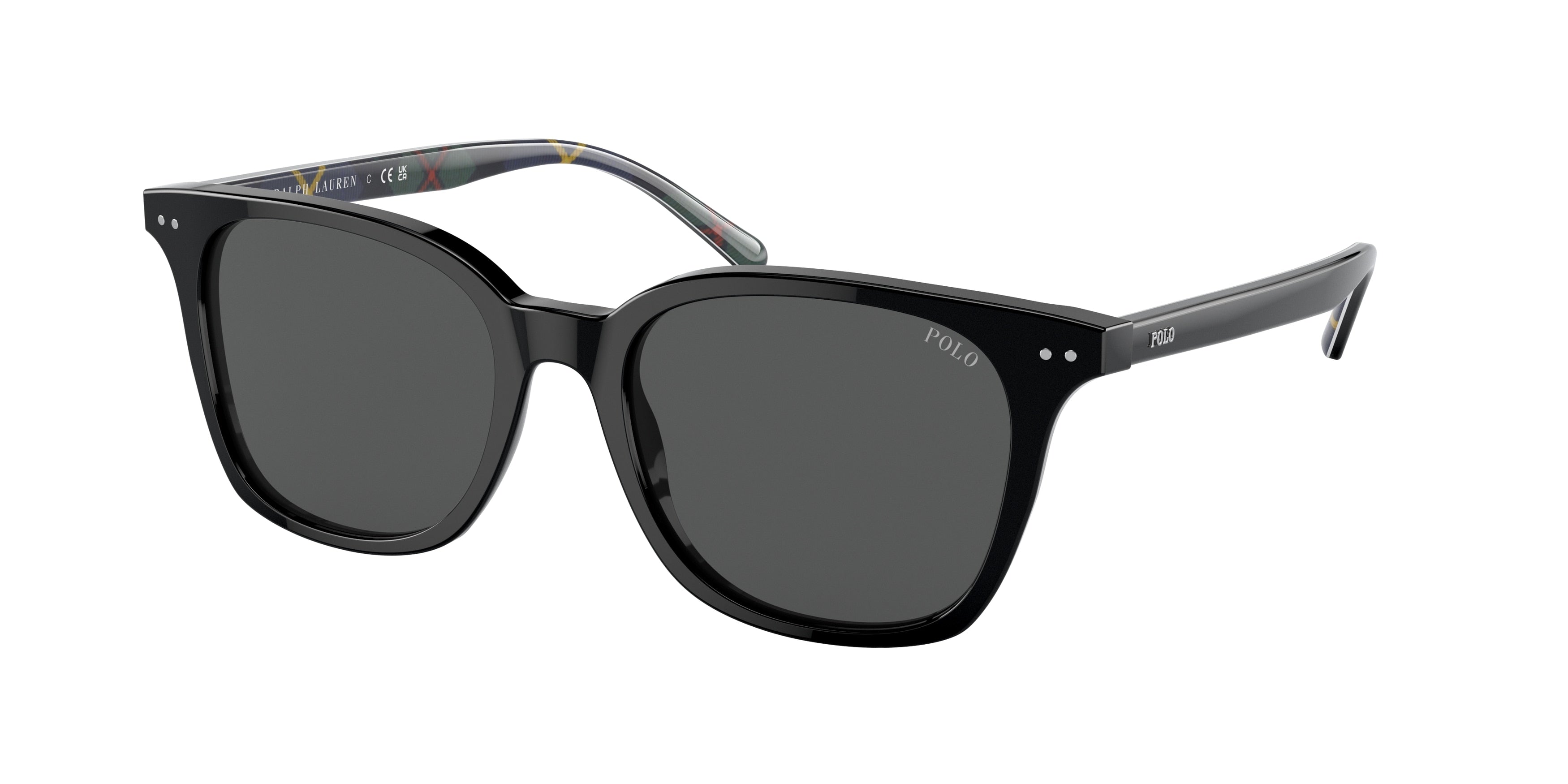 Polo PH4187 Pillow Sunglasses  500187-Shiny Black 52-145-18 - Color Map Black