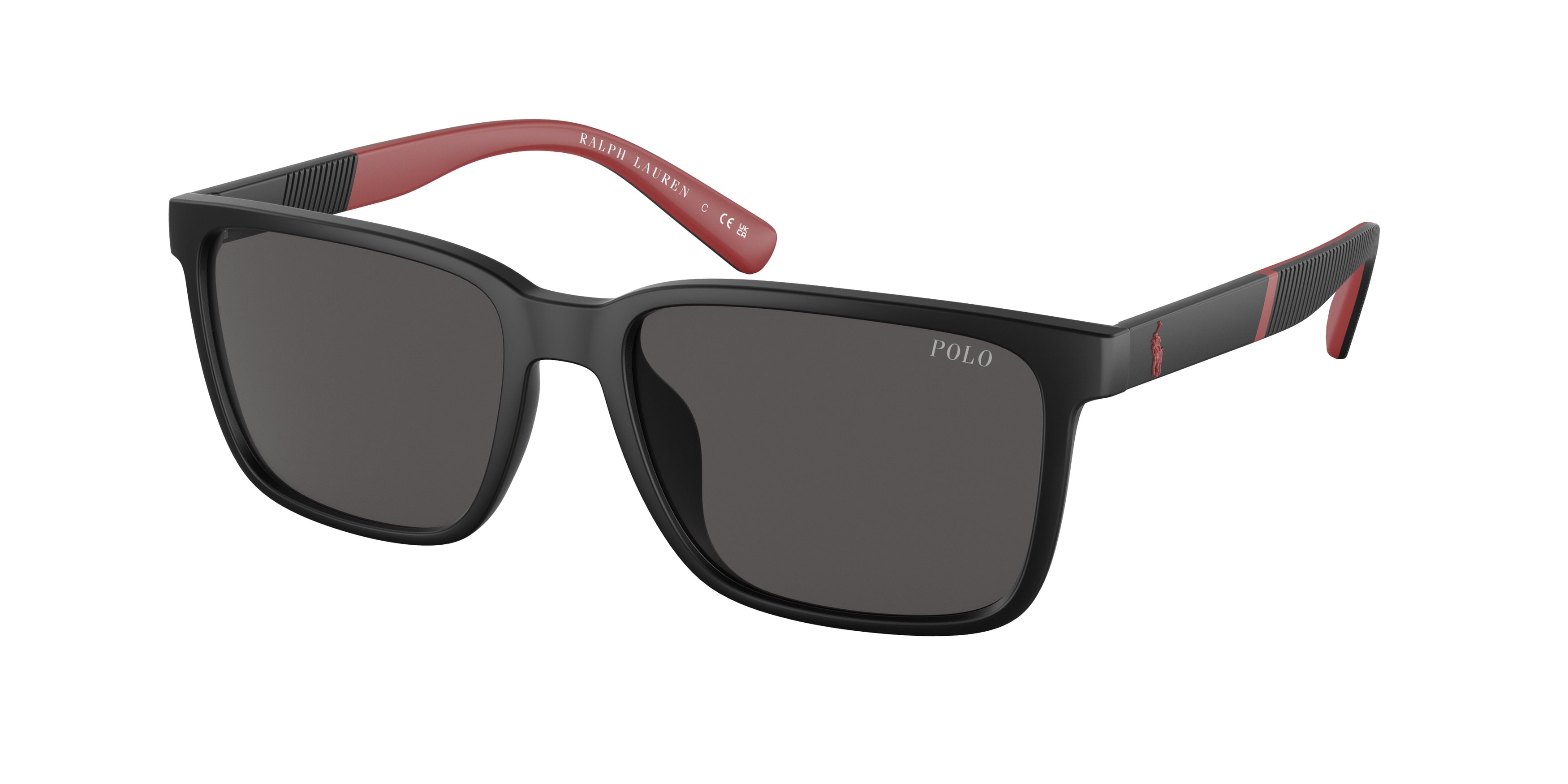 Polo PH4189U Rectangle Sunglasses  537587-Matte Black 55-145-17 - Color Map Black