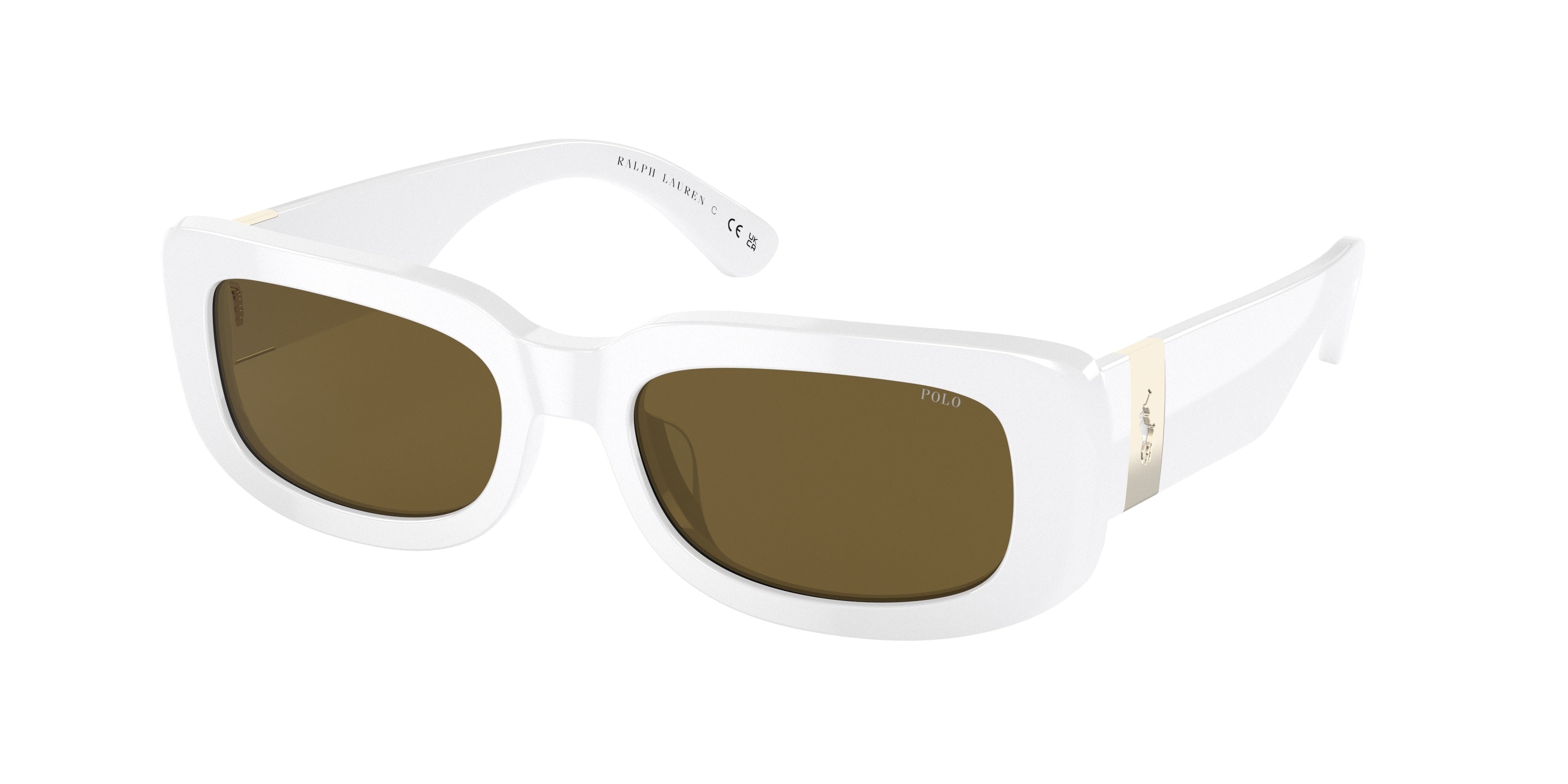Polo PH4191U Pillow Sunglasses  554473-Shiny White 52-145-18 - Color Map White