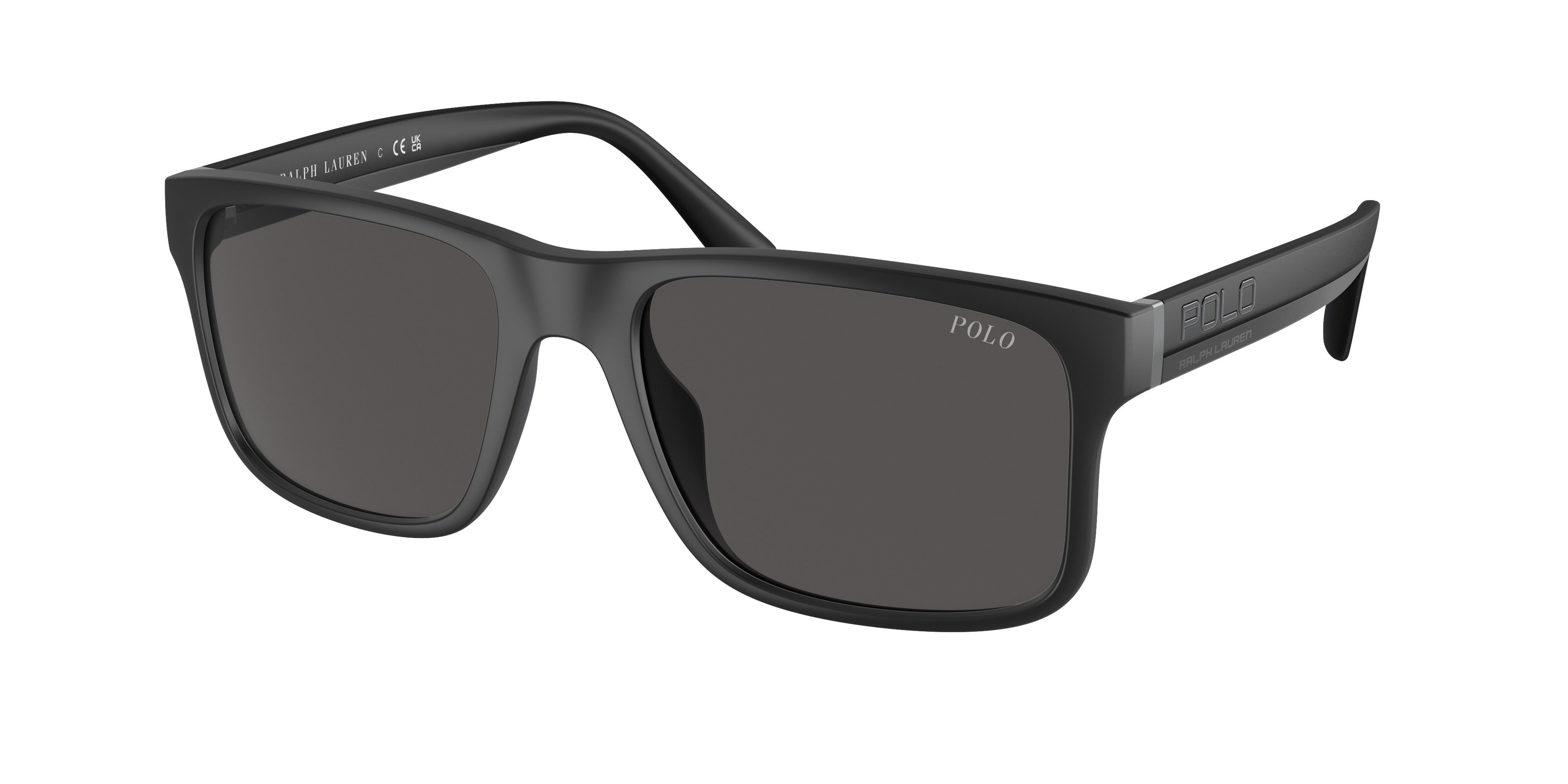 Polo PH4195U Irregular Sunglasses  500187-Matte Black 57-145-19 - Color Map Black
