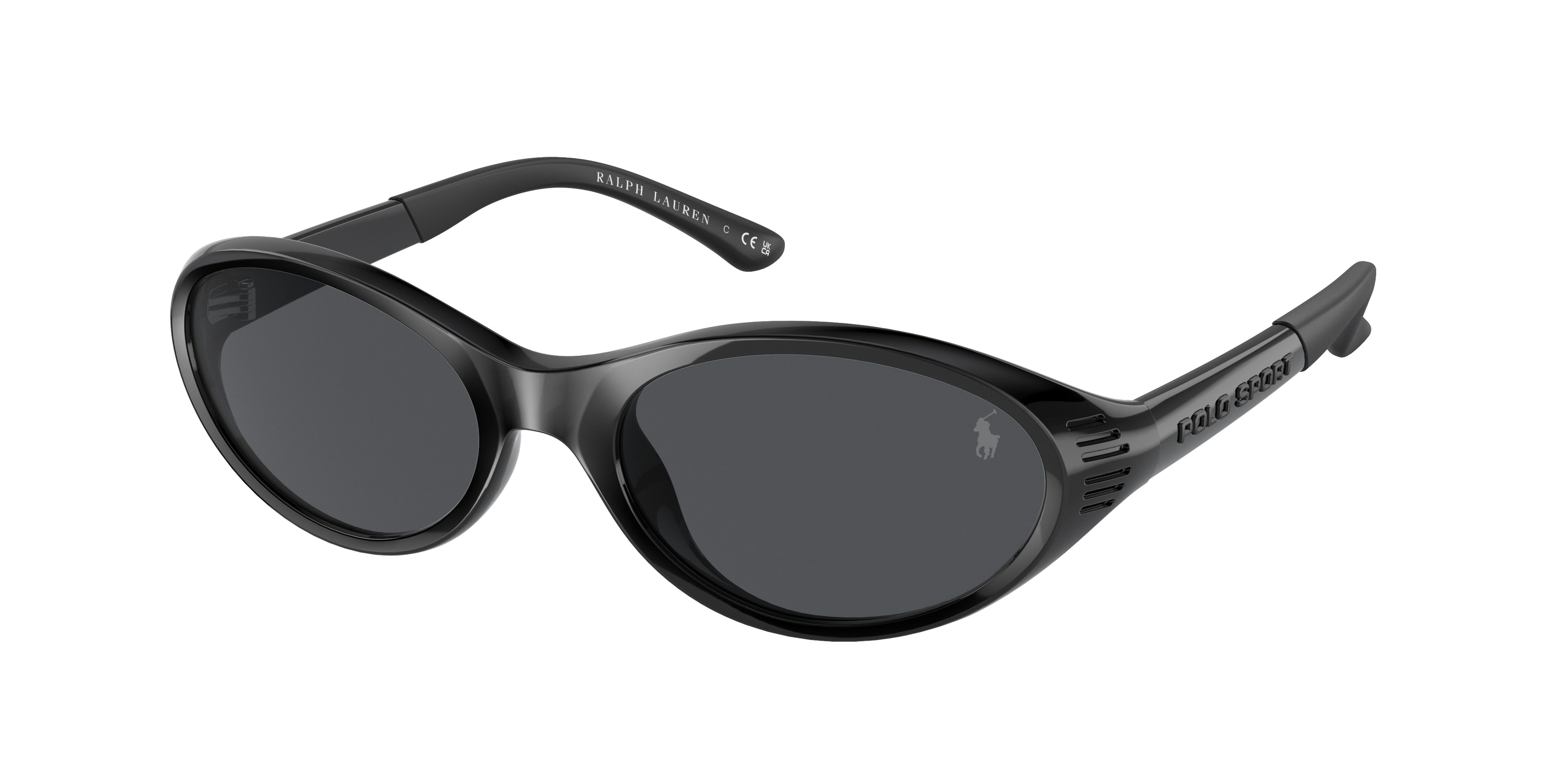 Polo PH4197U Oval Sunglasses  500187-Matte Black 56-145-19 - Color Map Black