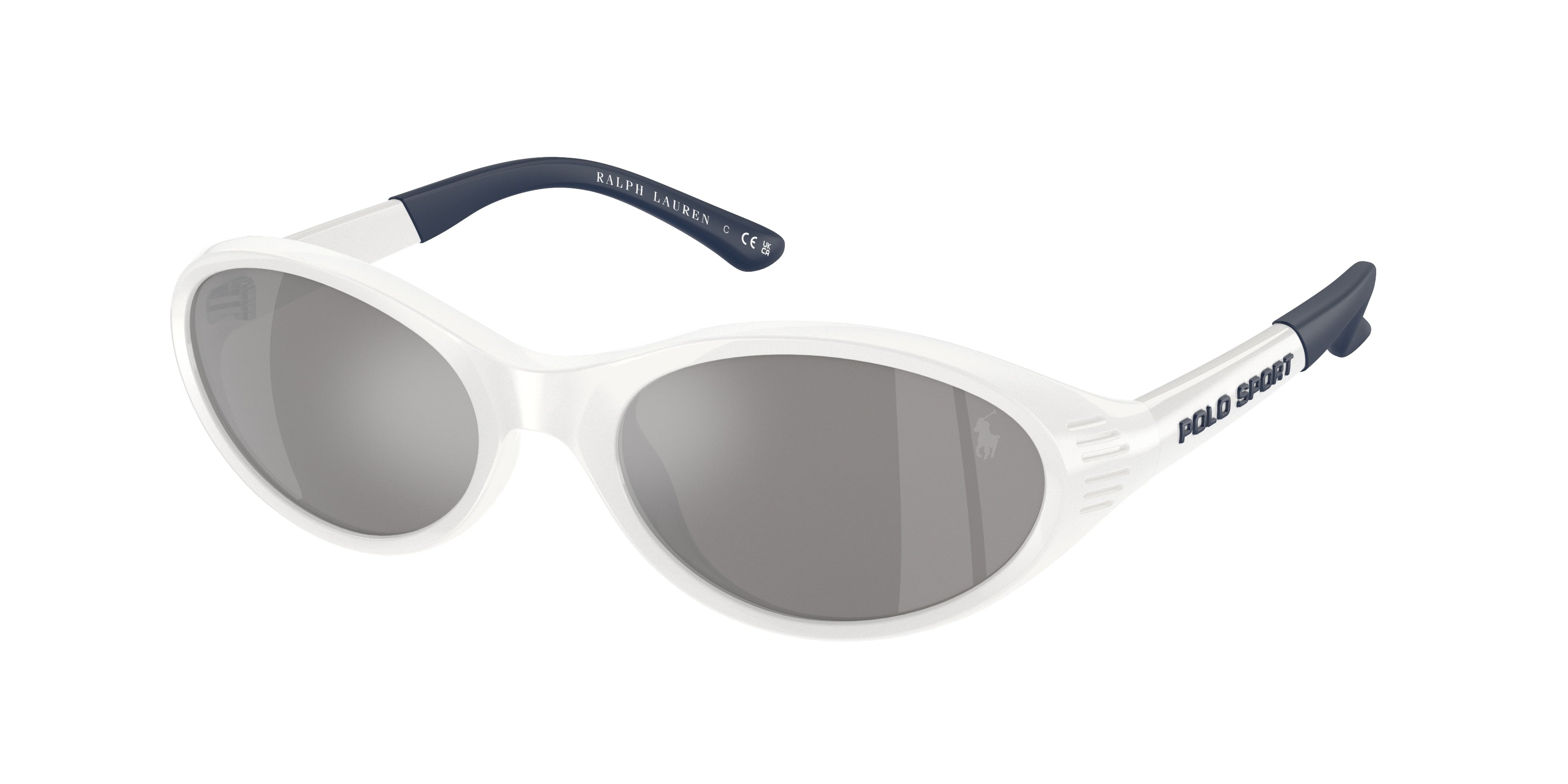 Polo PH4197U Oval Sunglasses  51016G-Shiny White 56-145-19 - Color Map White