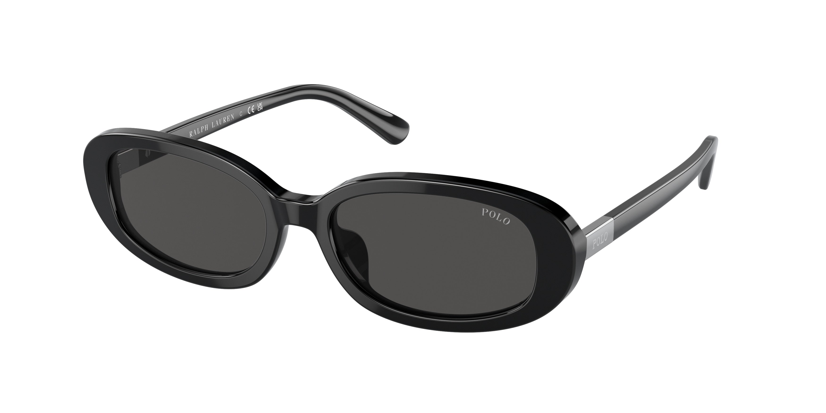 Polo PH4198U Oval Sunglasses  500187-Shiny Black 53-145-17 - Color Map Black