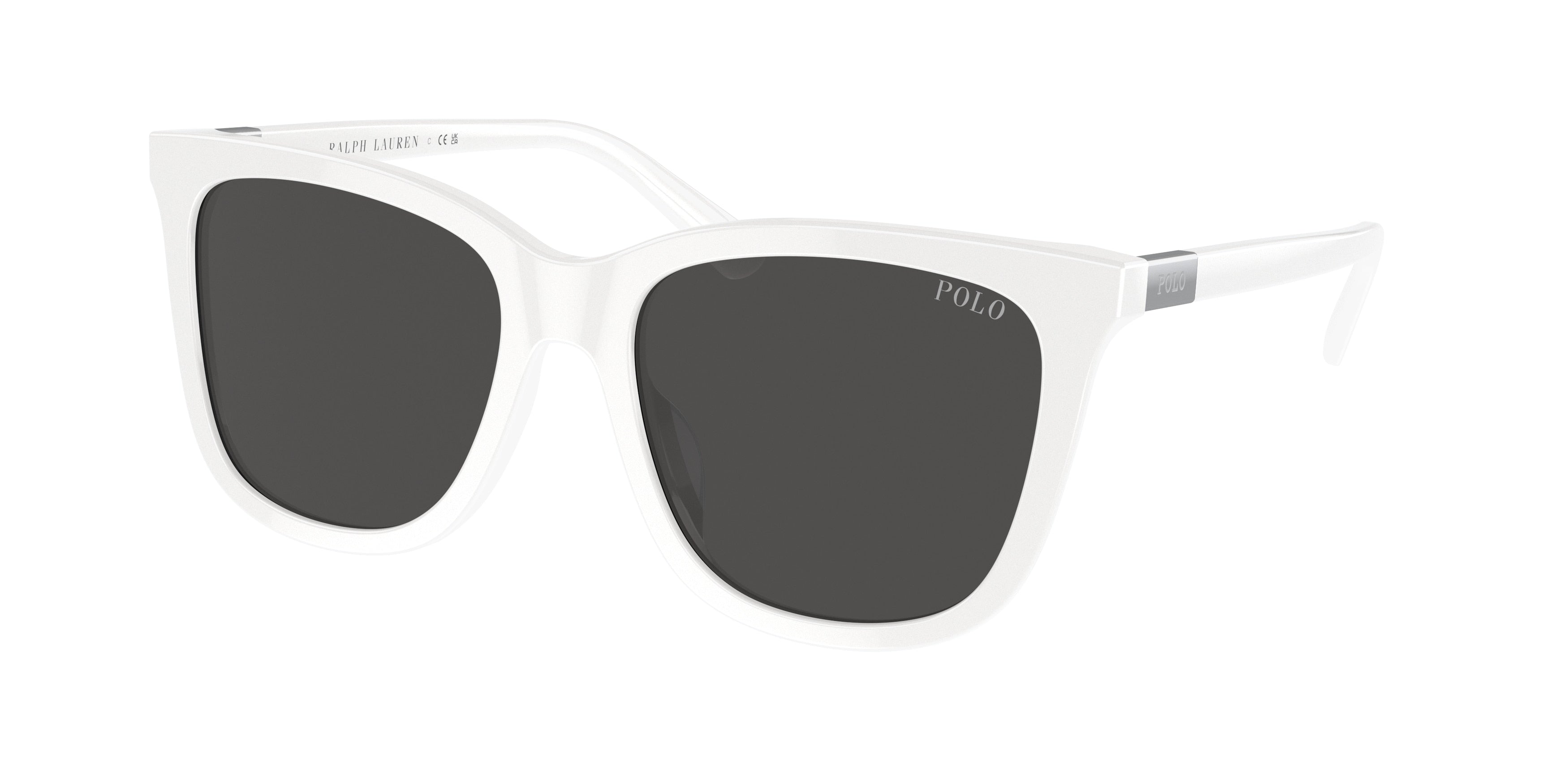Polo PH4201U Square Sunglasses  554487-Shiny White 55-145-18 - Color Map White