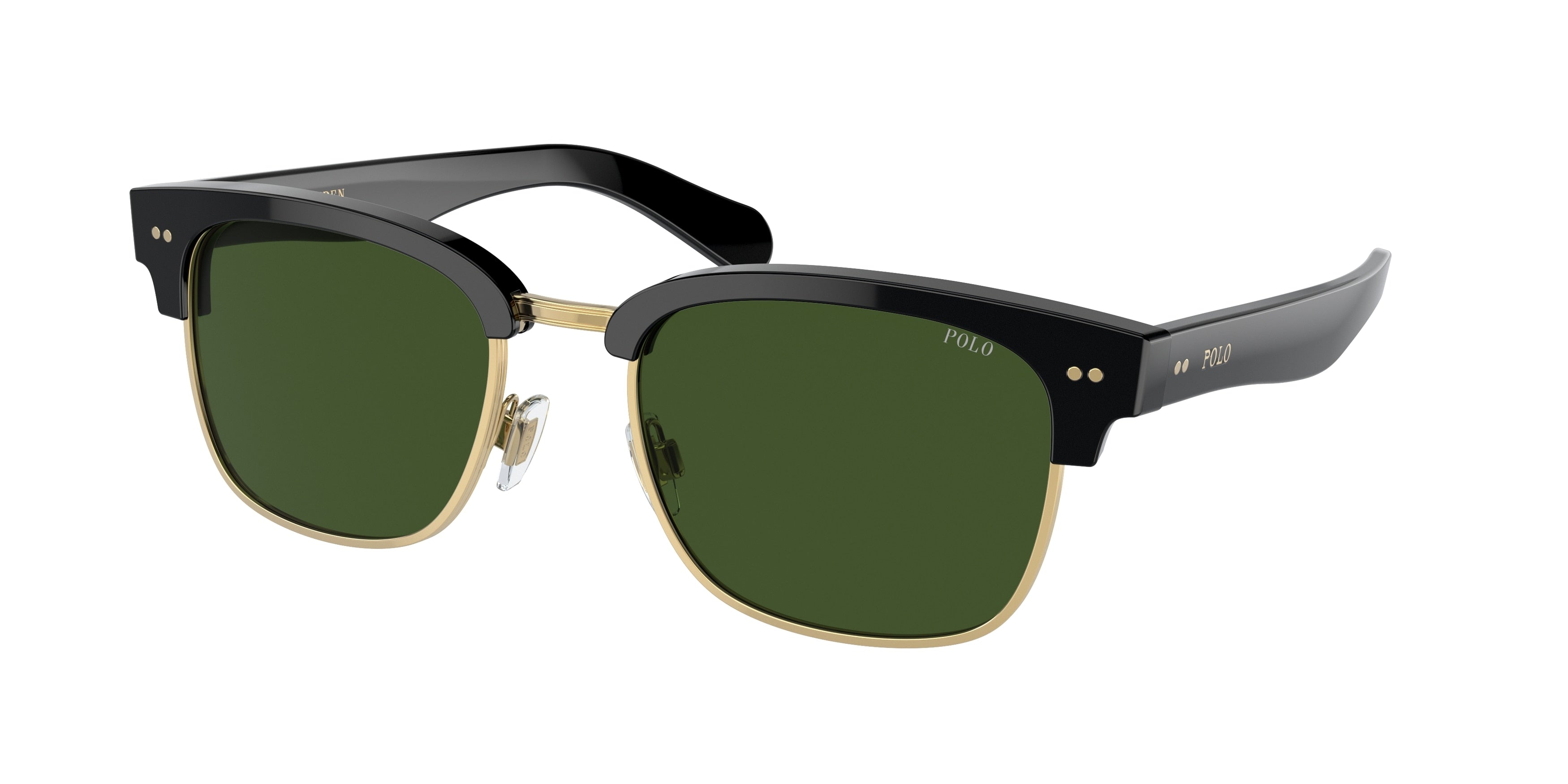 Polo PH4202 Square Sunglasses  500171-Shiny Black 55-145-21 - Color Map Black