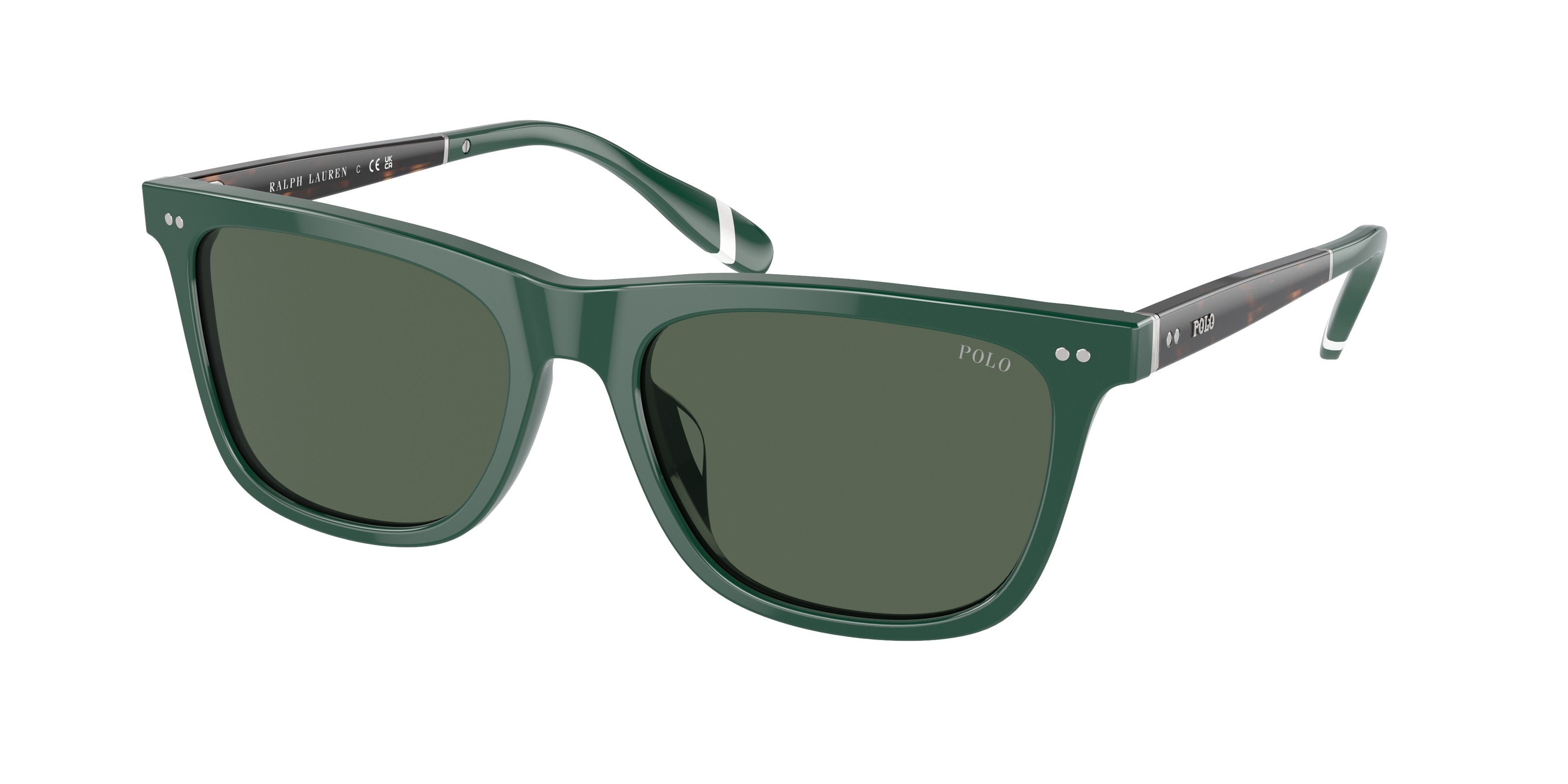Polo PH4205U Square Sunglasses  614171-Shiny Green 56-145-18 - Color Map Green